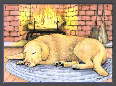 By the Fire (note card #0730908)